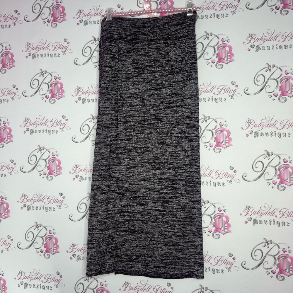 Wilfred free skirt Heathered purple white leg slit long stretchy soft comfy maxi - Picture 2 of 9